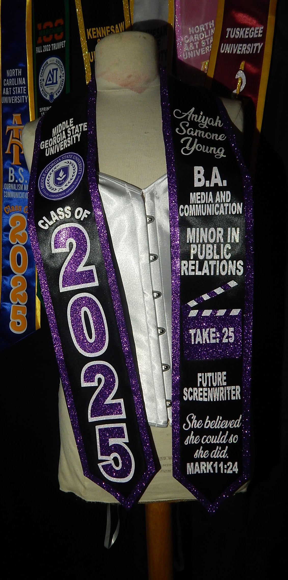 Personalized Graduation Stole
