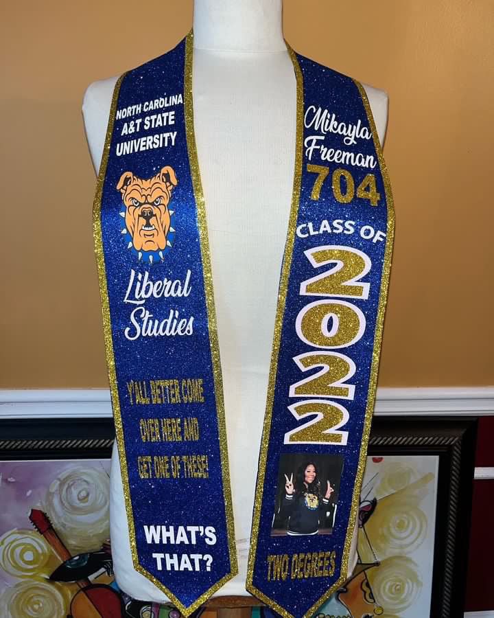 Personalized Full Glitter Graduation Stole