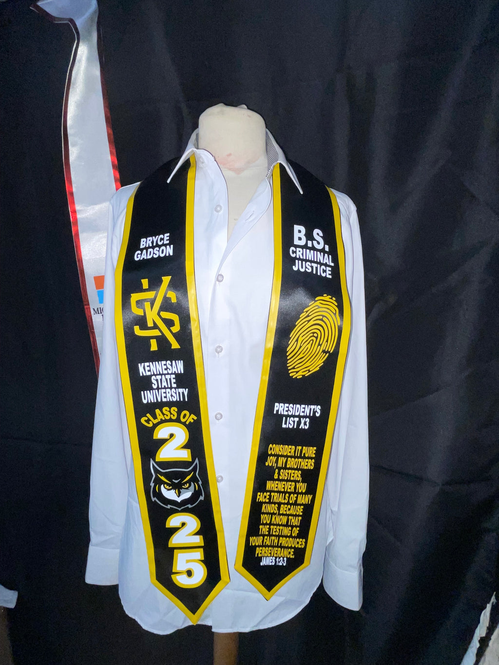 Personalized Graduation Stole