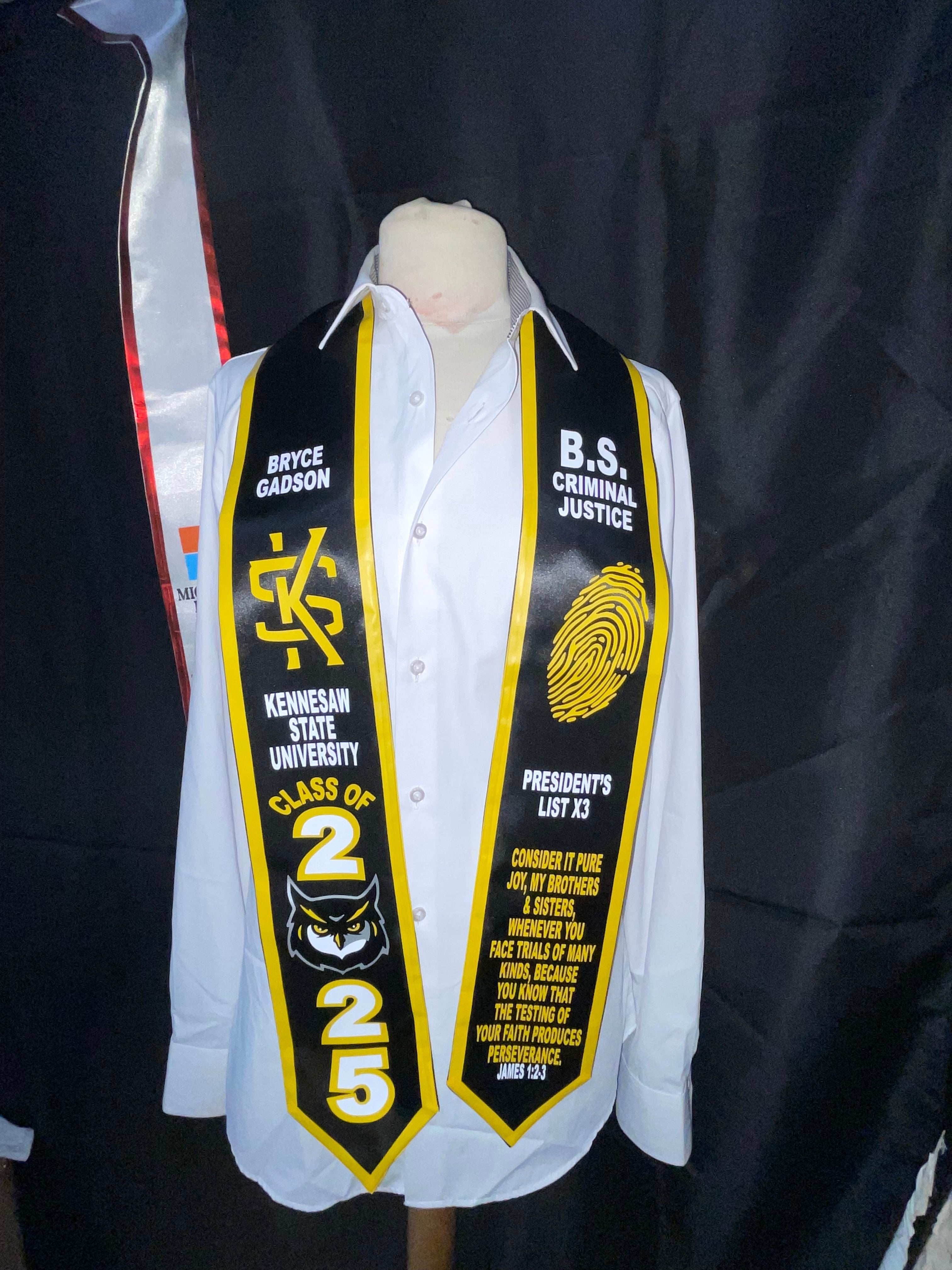 Personalized Graduation Stole
